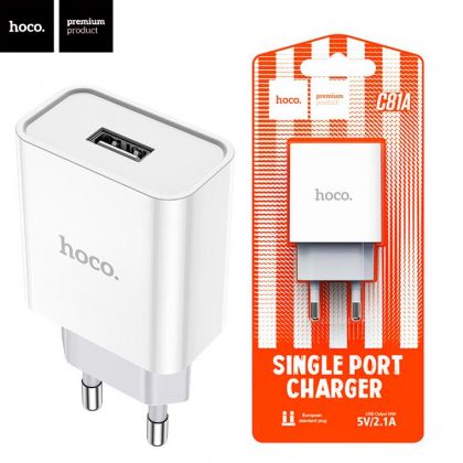 Зарядное устройство Hoco C81A 2.1A White