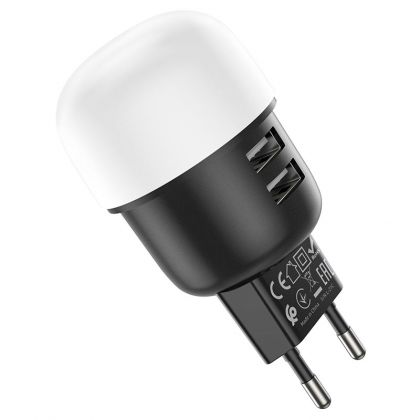 Зарядное устройство Hoco C87A 2,4 Black