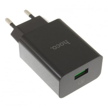 Зарядное устройство Hoco DC21A QC3.0 (1USB/ 3.0A) Black
