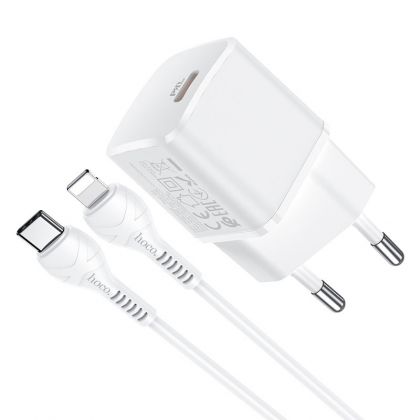 Зарядное устройство Hoco N10 PD 20W Type-C to Lightning 3A White