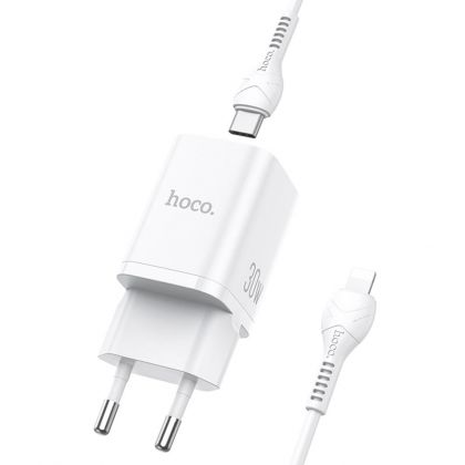 Зарядное устройство Hoco N13 PD30W+QC3.0 Type-C To Lightning White