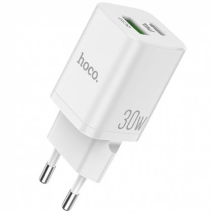 Зарядное устройство Hoco N13 PD30W+QC3.0 Type-C To Lightning White