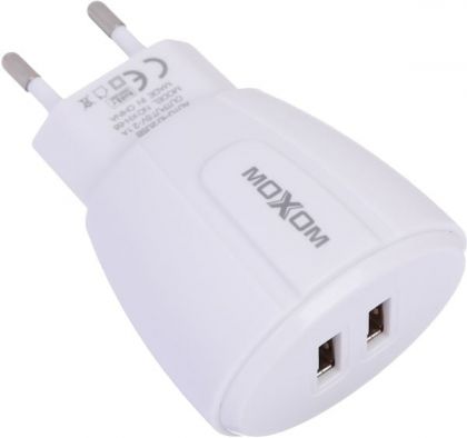 Зарядное устройство Moxom KH-68 2.1A 2USB + Cable Type-C White