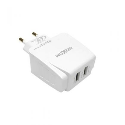 Зарядное устройство Moxom MX-HC03 2.4A 2USB + Cable Lightning White
