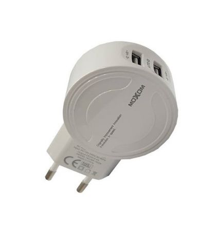Зарядное устройство Moxom MX-HC04 2.4A 2USB + Cable Lightning White