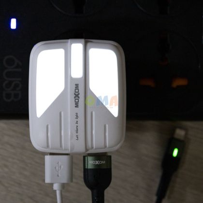 Зарядное устройство Moxom MX-HC33 LED 2.4A 2USB + Cable microUSB White