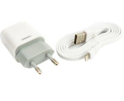 Зарядное устройство Remax RP-U14i Traveller 2.4A 1USB + Cable Lightning white