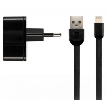 Зарядное устройство Remax RP-U215i 2.4A 2USB + Cable Lightning black