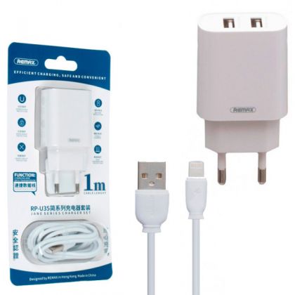 Зарядное устройство Remax RP-U35 2USB Lightning White