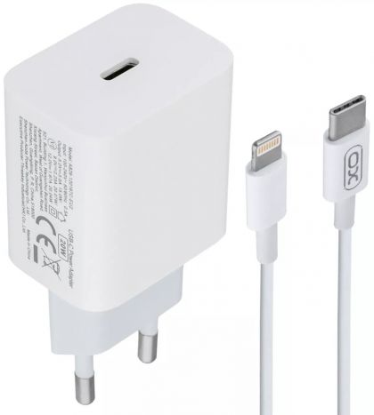 Зарядное устройство XO A829 PD 20W Type-C to Lightning White