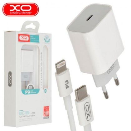 Зарядное устройство XO L77 PD 20W Type-C to Lightning White