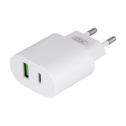 Зарядное устройство XO L81A EU PD20W+QC3.0 Type-C to Lightning 2USB 18W White