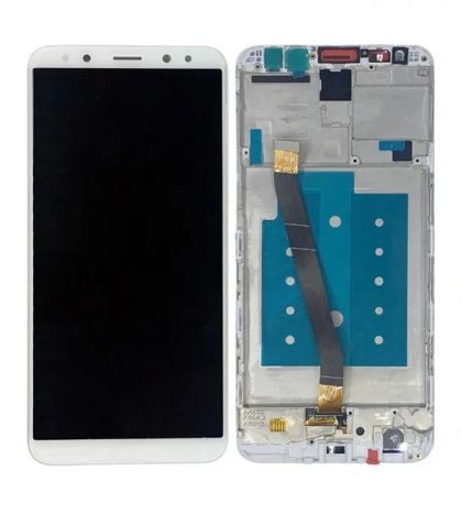 Дисплей (LCD) Huawei Mate 10 Lite (RNE-L01/ RNE-L21) с сенсором белый + рамка