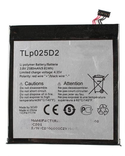 Батарея для Alcatel One Touch Pixi 4 8050D / TLp025D2 /Original PRC/ 12 мес. гарантии