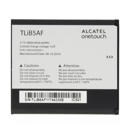 Батарея для Alcatel OT997d (TLiB5AF) /Original PRC/ 12 мес. гарантии