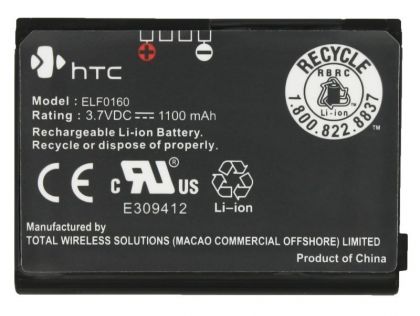 Батарея для HTC P3450, Touch, DOPOD-S1, O2 - Xda nova, T-MOBILE-MDA Touch, S500 (ELF0160) 1100 mAh [HC]