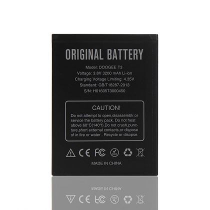 Батарея для Doogee T3 3200 mAh /Original PRC/ 12 мес. гарантии