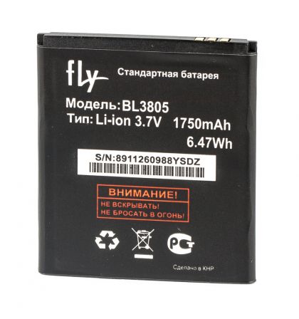 Батарея для Fly BL3805 / IQ4404 /Original/ 12 мес. гарантии