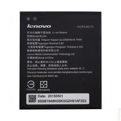 Батарея для Lenovo A6010, A6000, K3, K30, A2020 (BL242) /Original PRC/ 12 мес. гарантии