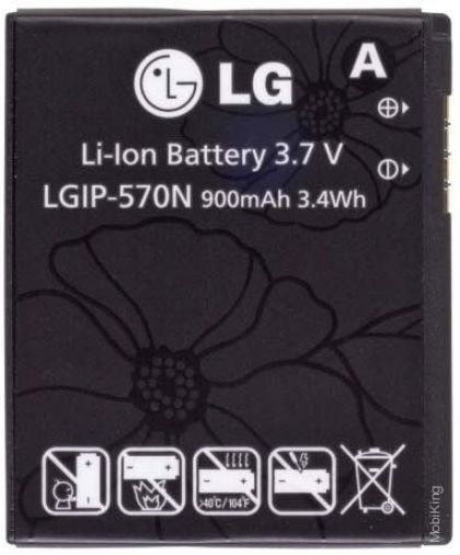 Батарея для LG GD310 LGIP-580N / LGIP-570N  /Original PRC/ 12 мес. гарантии