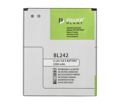 Батарея PowerPlant Lenovo A6010, A6000, K3, K30, A2020 (BL242) 2300 mAh