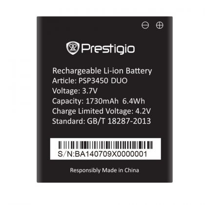 Батарея для Prestigio 3450 / MultiPhone 3450 DUO / PSP3450 /Original PRC/ 12 мес. гарантии