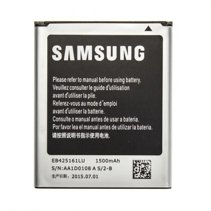 Батарея для Samsung S7562 Galaxy S Duos, I8160, I8190 Galaxy S3 Mini и др. (EB425161LU/EB-BG313BBE/EB-F1M7FLU) 1500 mAh /Original PRC/ 12 мес. гарантии