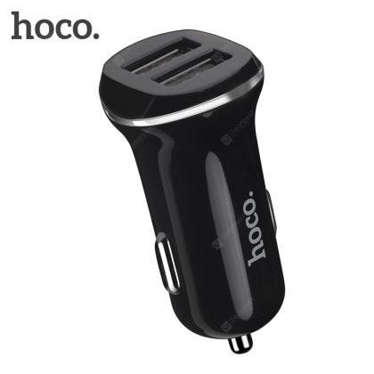 Автомобильное ЗУ Hoco Z1 2USB Black + USB Cable MicroUSB (2.1A)