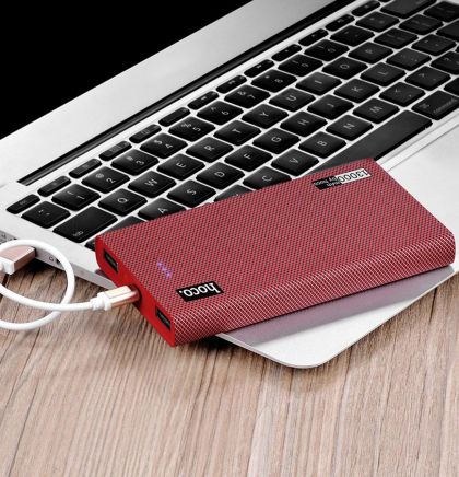 Повербанк Hoco B36 Wooden mobile 13000 mAh Red Cell Pattern