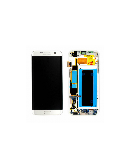 Дисплей (LCD) Samsung GH97-18533B G935F Galaxy S7 EDGE с сенсором серебро с рамкой сервисный