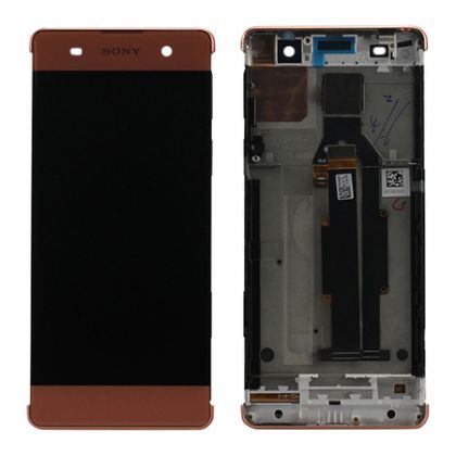 Дисплей (LCD) Sony F3111 Xperia XA/ F3112/ F3113/ F3115/ F3116 с сенсором розовый + рамка