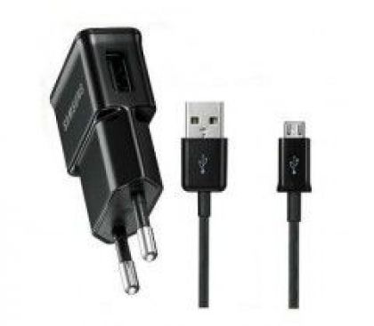 Зарядное устройство 1.5-2A Samsung / Lenovo / Meizu / Fly / Prestigio / ASUS и др. (1 USB-выход, 1 microUSB Cable, black)