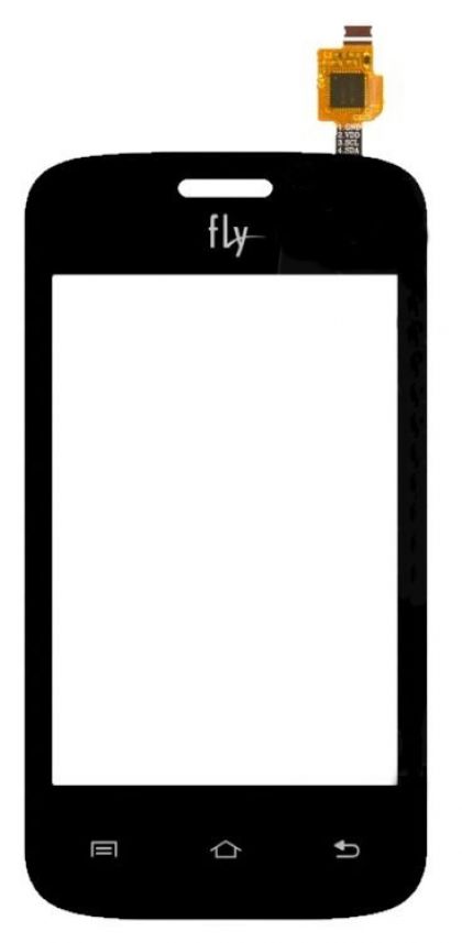 Тачскрин Fly IQ239 Черный БЕЗ отверстия под камеру