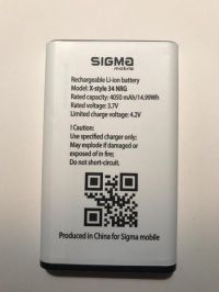 Батарея для Sigma X-Style 34 NRG /Original PRC/ 12 мес. гарантии