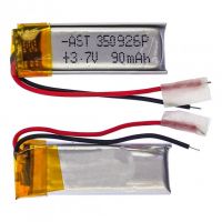 Батарея 350926P универсальный с контроллером, 4,5 х 9 х 26 мм (90 mAh)/ для TWS наушников, Bluetooth гарнитур, MP3 плееров