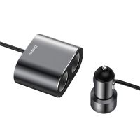 Автомобильное ЗУ Baseus 2 USB / Two Cigarette Lighter CRDYQ-01 Black