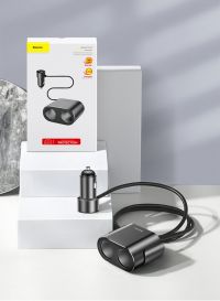 Автомобильное ЗУ Baseus 2 USB / Two Cigarette Lighter CRDYQ-01 Black