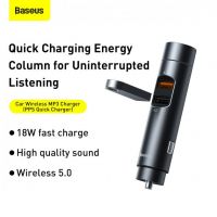 Автомобильное ЗУ Baseus Energy Column Bluetooth FM Launcher 3,1A 2USB CCNLZ-0G Gray