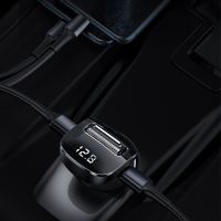 Автомобильное ЗУ Baseus Streamer F40 Bluetooth FM Launcher 15W 2USB CCF40-01 Black