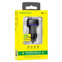 Автомобильное ЗУ Borofone BZ14A PD20W+QC3.0 3A Black