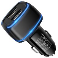 Автомобильное ЗУ Borofone BZ14 Type-C 2USB 2.4A Black