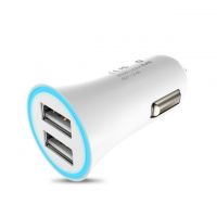 Автомобильное ЗУ Hoco UC204 (2USB/ 2.4A) White