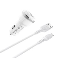 Автомобильное ЗУ Hoco Z23 2USB Micro White