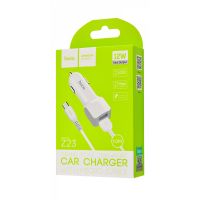 Автомобильное ЗУ Hoco Z23 2USB Micro White