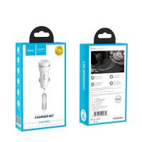 Автомобильное ЗУ Hoco Z27 (2USB/ 2.4A) + Lightning White