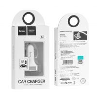 Автомобильное ЗУ Hoco Z3 (2USB/ 3.1A) с дисплеем White