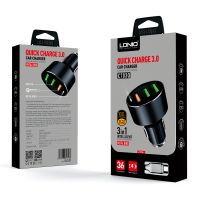Автомобильное ЗУ LDNIO C703Q / micro-USB Black