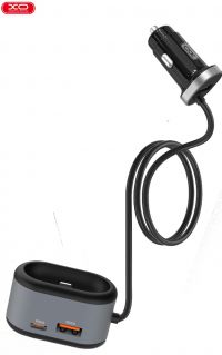 Автомобильное ЗУ XO CC29 4 in 1 PD+QC3.0+TWS Gen 2.4A Black
