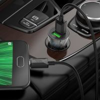 Автомобильное зарядное устройство Hoco Z47 2 USB QC 20W черное