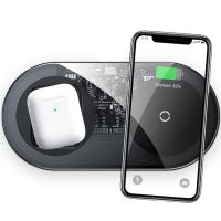 Беспроводное ЗУ Baseus Simple 2in1 (WXJK-A01) Crystal Black (Phone + Pods)